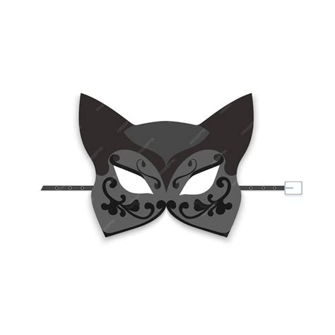 premium vector black cat mask on white background bdsm outfitvector illustration of sex toy on