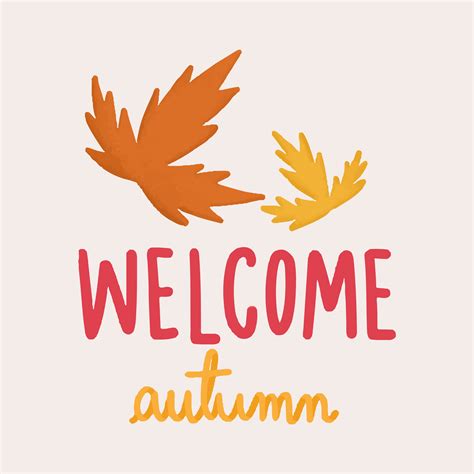 Welcome Autumn Season Illustration Vector Download Free Vectors
