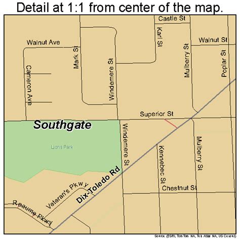 Southgate Michigan Street Map 2674960