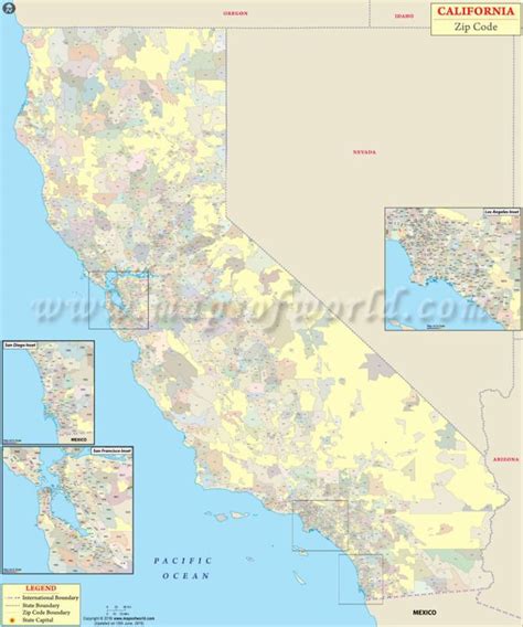 California Zip Code Map California Postal Code Maps Maker