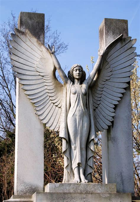 Free Images Wing Monument Female Statue Cemetery Tombstone Grave Sculpture Memorial