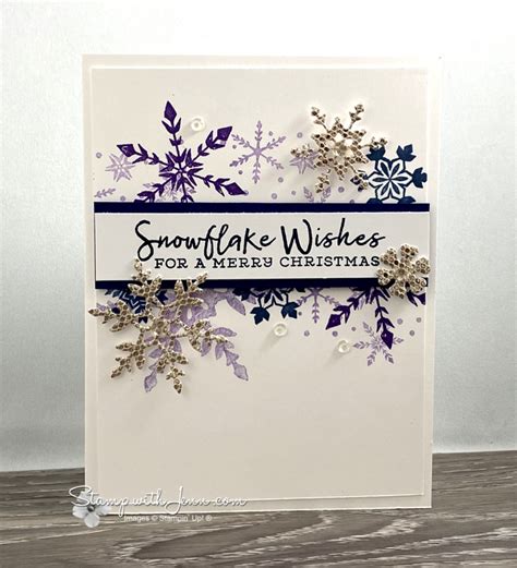 Dazzling Snowflake Wishes Christmas Card Stamp With Jenn