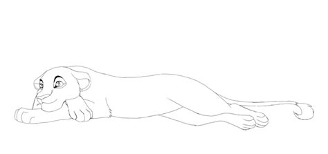 Laying Lioness Lineart By Splasher91 On Deviantart