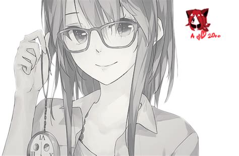 Glasses Anime Girl Render By Animelover20oo On Deviantart