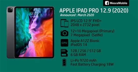 It is available in silver, space gray colours. Apple iPad Pro 12.9 (2020) Price In Malaysia RM4399 ...