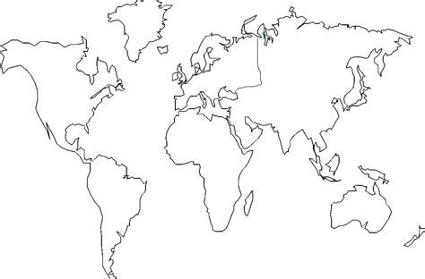 El Mapamundi Con Los Continentes Para Colorear Imagui Mapa Mundi Para