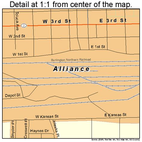 Alliance Nebraska Street Map 3100905