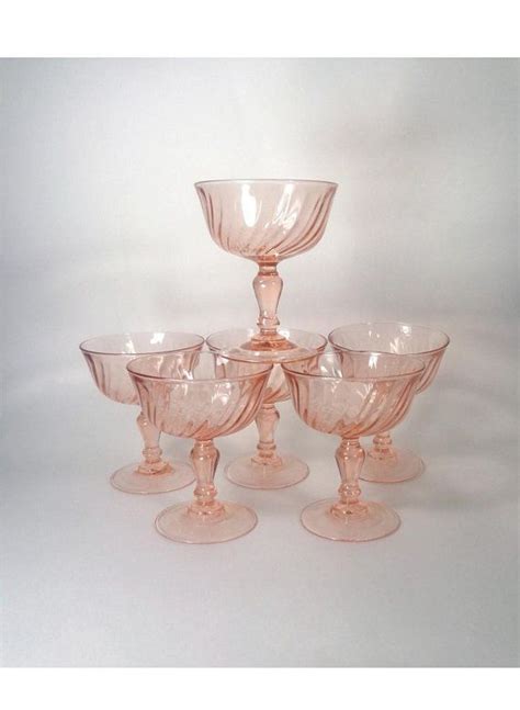 Find great deals on ebay for vintage champagne coupe. Vintage Rosaline Pink Arcoroc Swirl Coupe Champagne ...