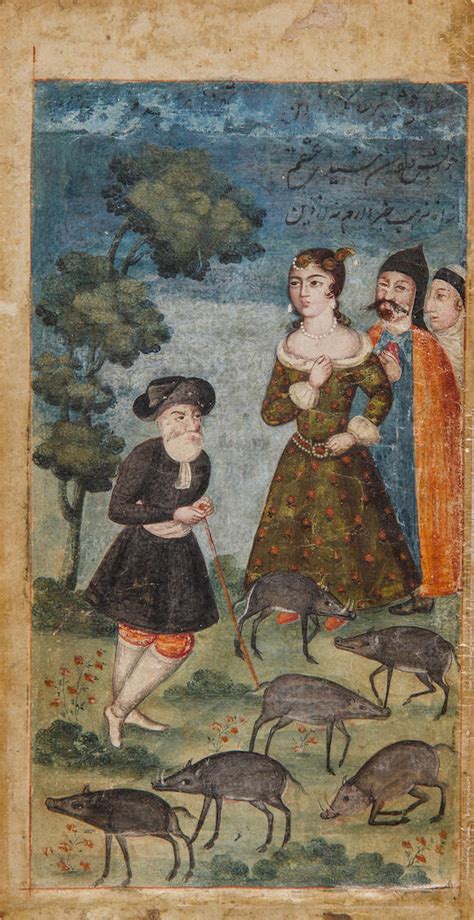 bonhams an episode perhaps from the story of shaykh san an and the christian woman qajar