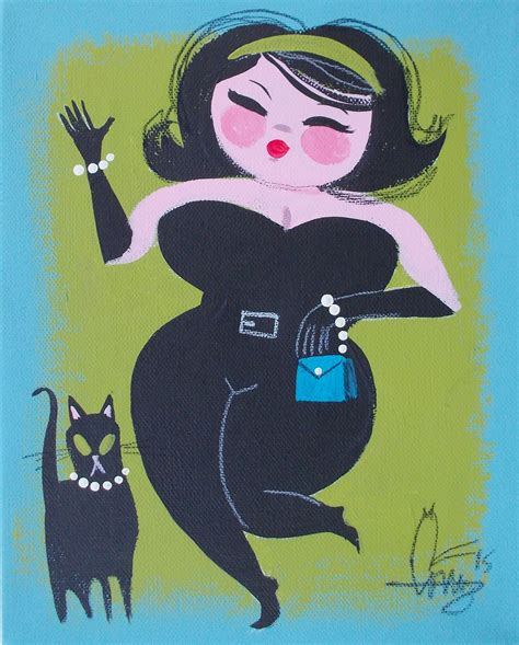 El Gato Gomez Black Cat Art Retro Art Cat Art