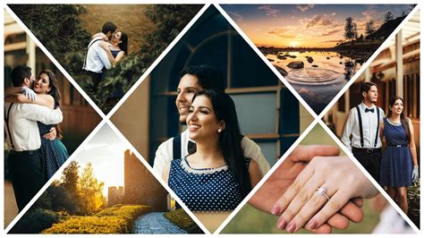 Diamond Triangle Photo Collage Template In Photoshop YouTube