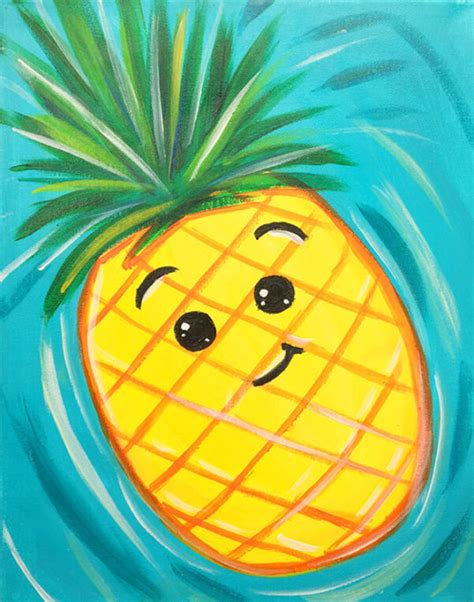 Happy Pineapple Painting Party With The Paint Sesh