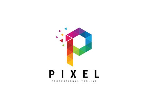 Letter P Pixel Logo Design Template Uplabs