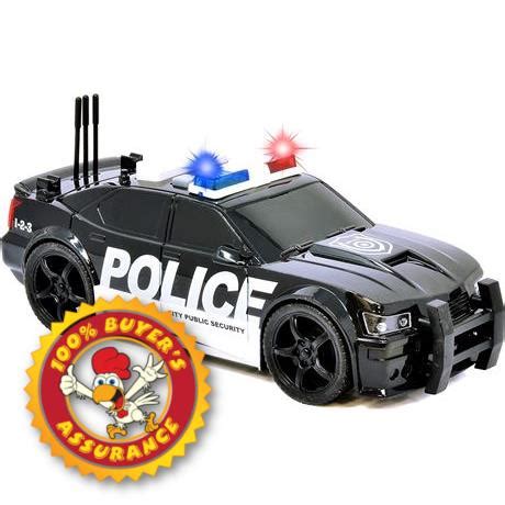 Winnola Friction Powered Police Car Toy Rescue Vehicle With Lights