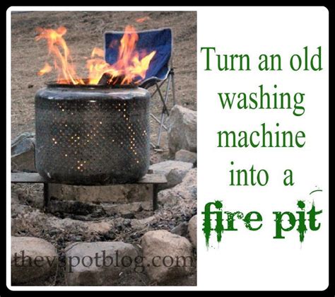 The plug is usually located behind the machine. Turn your old washing machine into a fire pit. | The V Spot