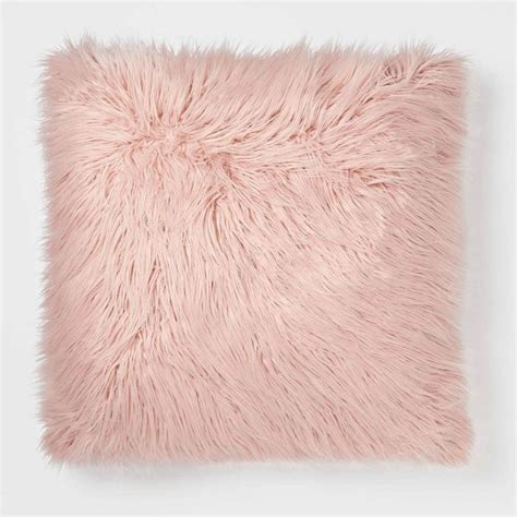 Dormify Faux Fur Euro Pillow Dorm Essentials Dormify Pink Throw Pillows How To Clean