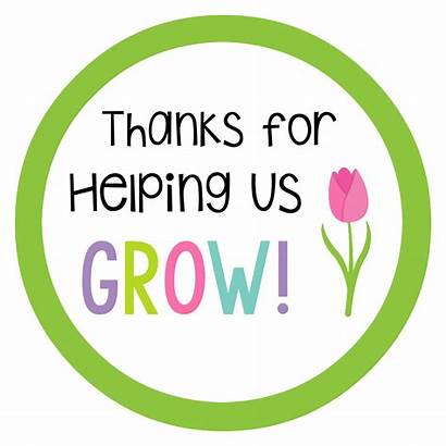 Helping Grow Teacher Appreciation Thanks Tag Gift