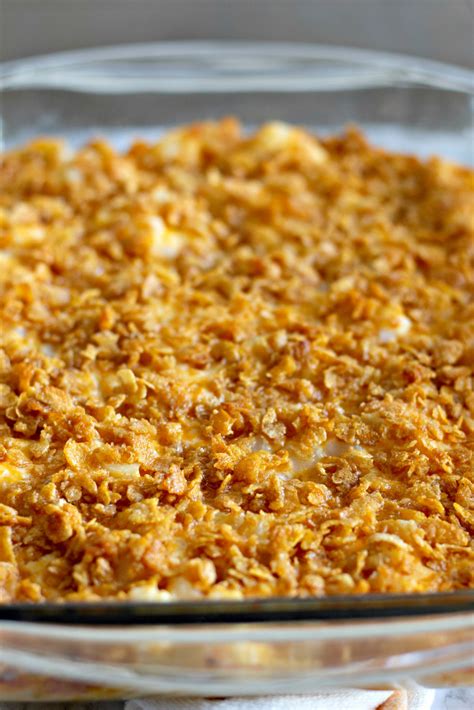 Crispy potatoes and tender peppers and onions make this a tasty side for any holiday brunch! O Brien Potato Casserole With Corn Flakes - Easy Cheesy Potatoes O'Brien Bacon Casserole (Gluten ...