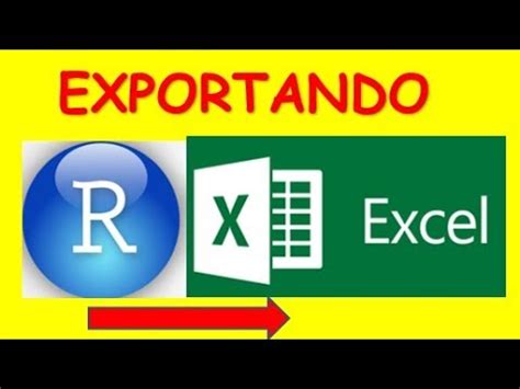Como Exportar Dados Do R Para O Excel YouTube
