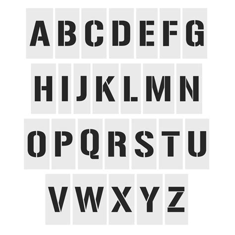 Alphabet Set Stencil Stencils Australia