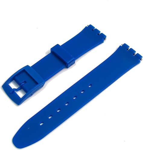 Resin Watch Strap Band To Fit Standard Swatch Watch 17mm Royal Blue