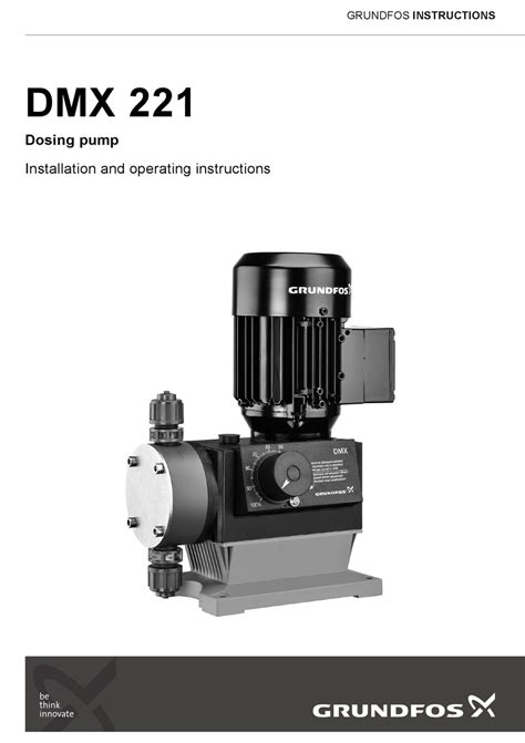 Grundfos Dmx 221 Installation And Operating Instructions Manual Pdf