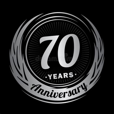 70 Year Anniversary Elegant Anniversary Design 70th Logo Stock