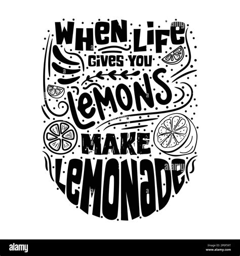 Typography Background With Quote When Life Gives You Lemons Make