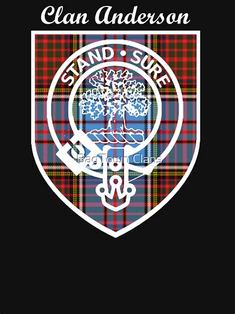 Anderson Surname Last Name Scottish Clan Tartan Badge Crest T Shirt