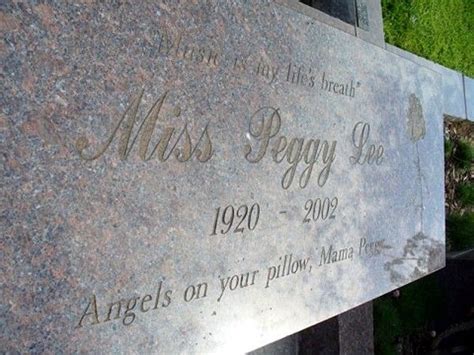 Beneath Los Angeles Peggy Lee Famous Graves Grave Marker Tombstone