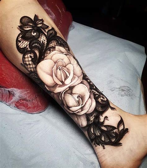 Stunning Lace Tattoo Ideas For A Feminine And Fashionable Look In