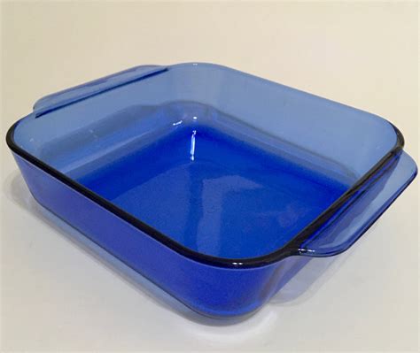 Pyrex Cobalt Blue Baking Dish 222 R 2 Quart Handled 8x8x2