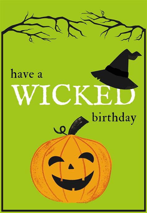 7 Spooktacular Halloween Printable Birthday Cards Free
