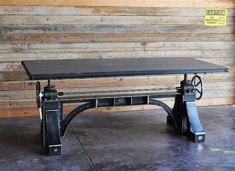 The cam proflie has two portions, radii of which are equal to the length of the green connecting rod. Awesome vintage themed industrial crank table designs to spruce up your décor - Hometone - Home ...