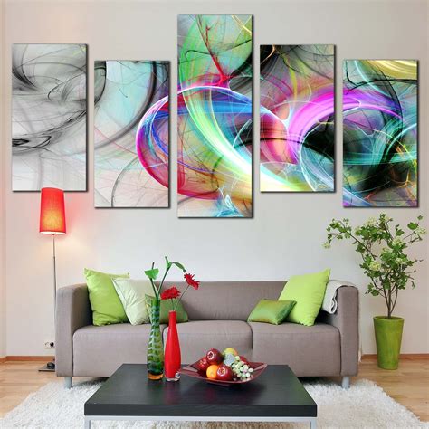 Abstract Fantasy Canvas Wall Art Abstract Illustration 5 Piece Canvas