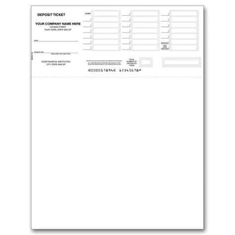 Free Printable Deposit Slips Template For Quickbooks Printable Form