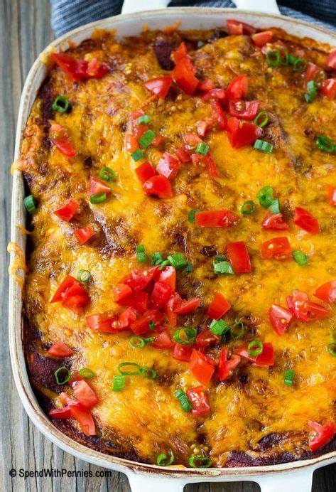 This Beef Enchilada Casserole Is Layers Of Ground Beef Beans
