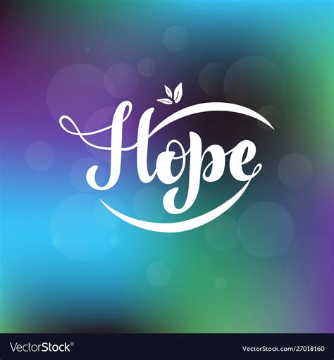 Hand Lettering Hope Royalty Free Vector Image