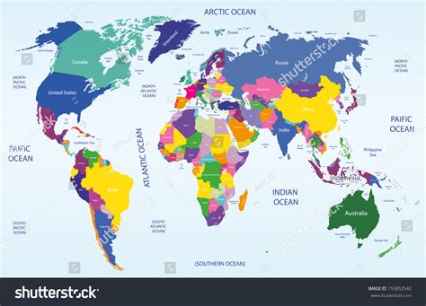 Geopolitical World Map Chocakekids