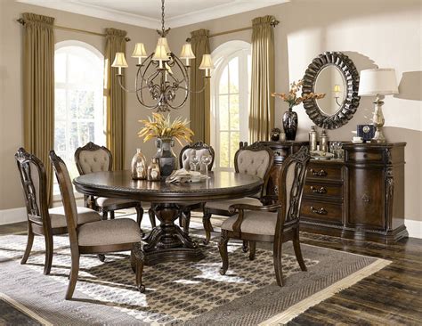 Versatile and timeless, a dark wood dining table ups the glamour and elegance in the dining room, especially when paired with equally stylish chairs. Homelegance | 1935-76 Bonaventure Park Formal Dining Room ...