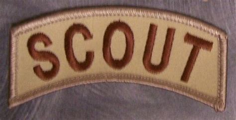 Embroidered Military Patch U S Army Scout Shoulder Tab New Desert Ebay