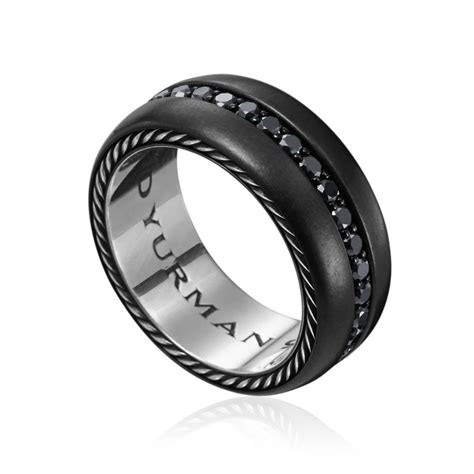 This striking black titanium domed wedding band is laser etched to reveal a dragon motif. Mens Black Titanium Wedding Bands - Wedding and Bridal ...
