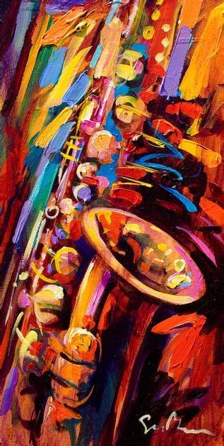 Sax Painting By Simon Bull Jazz Painting Artwork Painting Abstract