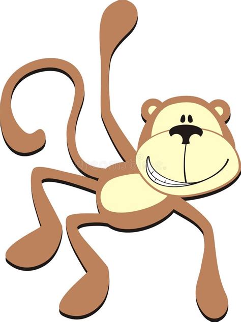 Happy Monkey Stock Vector Illustration Of Mammal Graphic 9194562