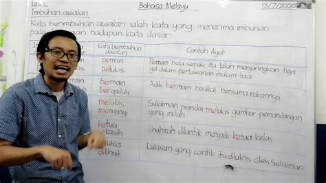 Imbuhan merupakan suatu bubuhan yang dibubuhkan dalam suatu kata dasar. Bahasa Melayu Tahun 4: Imbuhan Awalan - YouTube