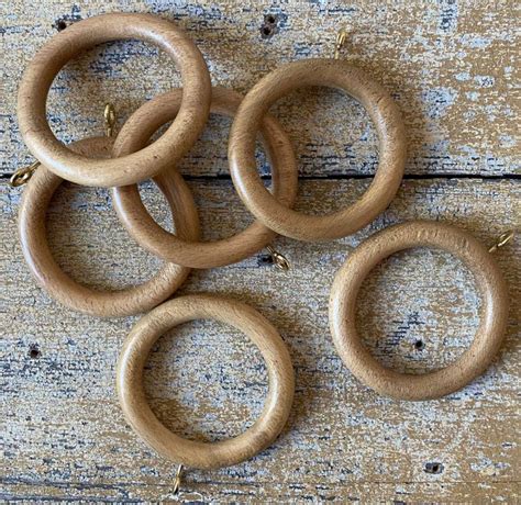 Spare Curtain Rings Light Oak 35mm And 50mm Tinsmiths