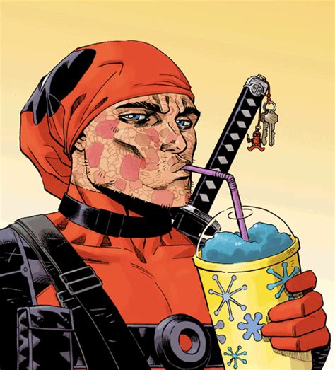 Deadpool Drinks Deadpool Straw  Wiffle