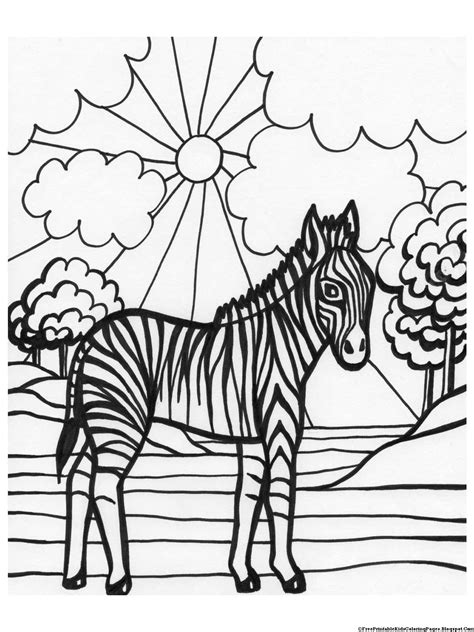 Zebra Coloring Pages - Free Printable Kids Coloring Pages