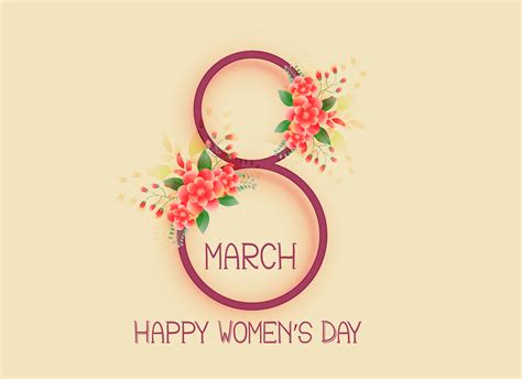 Happy Womens Day 8th Of March Design Background Download Free Vector
