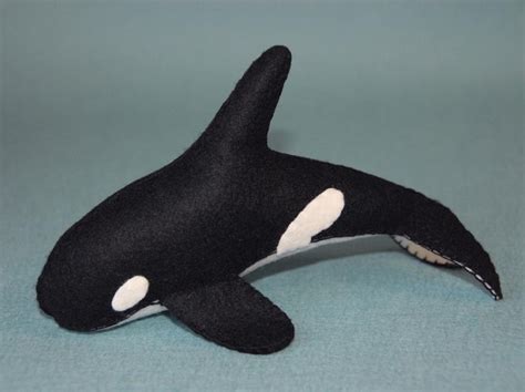 Felt Orca Killer Whale Pattern Pdf Ocean Seaside Felt Toy Etsy